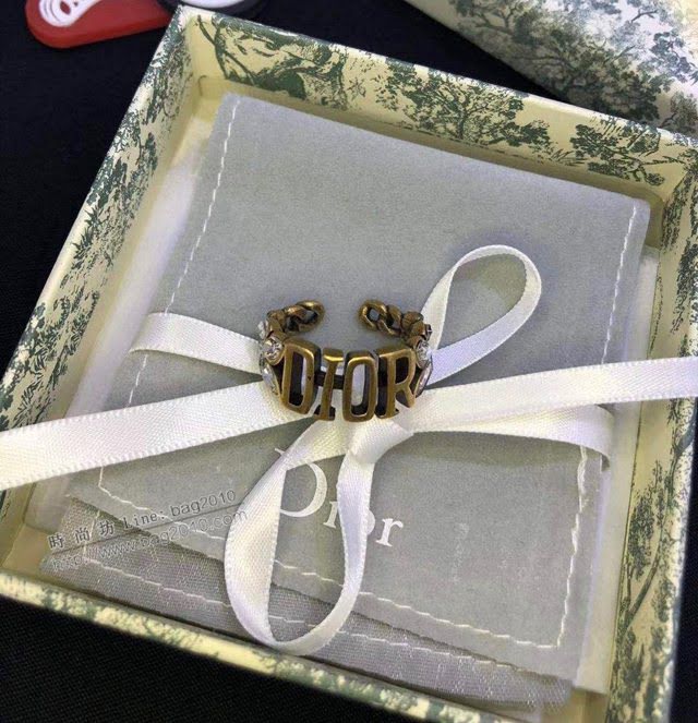 Dior飾品 迪奧經典熱銷款dior字母開口戒指  zgd1453
